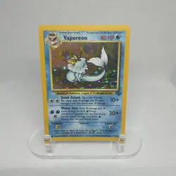 1999 Pokemon Vaporeon Jungle Holo Rare Card 12/64 Unlimited Very Good Condition - Image 1