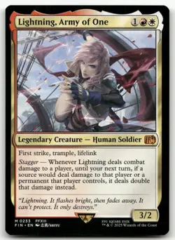 Lightning, Army of One #233 (NM) Final Fantasy FIN Magic MTG - Image 1