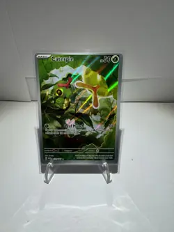 Pokemon TCG Caterpie 172/165 Scarlet & Violet 151 Holo Illustration Rare Card - Image 1