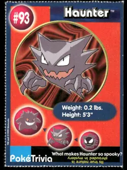 Pokemon Tcg Haunter #93 Pokemon Burger King LP - Image 1