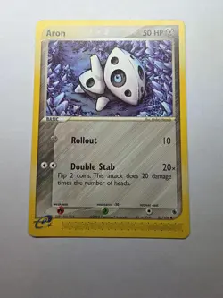 Aron 25/109 Pokemon TCG Ruby and Sapphire Non Holo Uncommon NM - Image 1