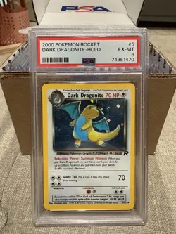 Pokemon 2000 Team Rocket Dark Dragonite Holo - PSA 6 - EX-MT 5/82 - Image 1