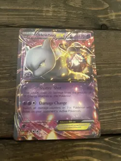 Pokemon Silver Fan Art Mewtwo EX XY107 170HP - Image 1