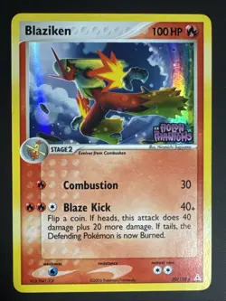 Pokemon TCG Blaziken 20/110 EX Holon Phantoms Reverse Holo Rare Stamped LP/NM - Image 1