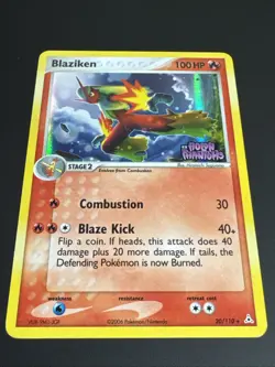Pokemon TCG Blaziken 20/110 EX Holon Phantoms Reverse Holo Rare Stamped LP/NM - Image 2