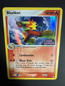 Pokemon TCG Blaziken 20/110 EX Holon Phantoms Reverse Holo Rare Stamped LP/NM - Image 3