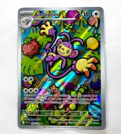 Pokemon TCG Ambipom 107/094 (ME02: Phantasmal Flames) Illustration Rare Holo NM - Image 3