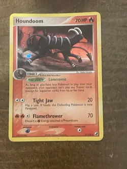 Pokemon TCG Houndoom Unseen Forces Holo Card 7/115 Rare - Image 1