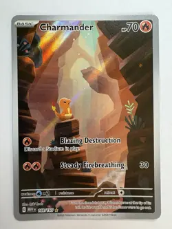 Charmander Illustration Rare NM 168/165 Scarlet & Violet 151 Pokemon Card - Image 1
