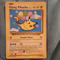 Pokemon Flying Pikachu Evolutions Secret Rare 110/108 40 HP Basic Regular Card - Image 1