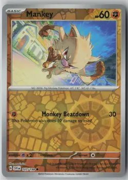 Mankey (107/198) [Common,Reverse Holo] Pokemon SV01: Scarlet & Violet Base Set - Image 1