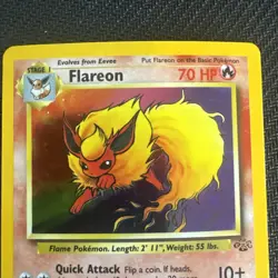 Flareon 3/64 Jungle Set Rare Holo Pokemon Card WOTC 1999 - Excellent - Image 2