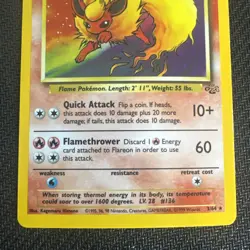 Flareon 3/64 Jungle Set Rare Holo Pokemon Card WOTC 1999 - Excellent - Image 3