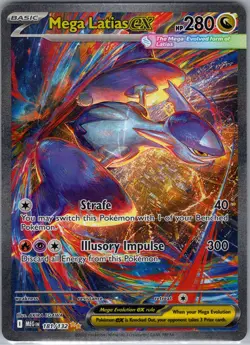 2025 Pokemon Mega Evolution Latias ex Special Illustration Rare SIR #181/132 NM - Image 1