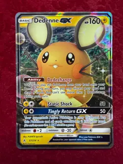 Pokemon TCG Dedenne GX Full Art 57/214, Unbroken Bonds (NM) - Image 1