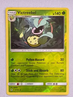 Victreebel 3/145 Rare Guardians Rising Pokemon Reverse Holo Near Mint - Image 1