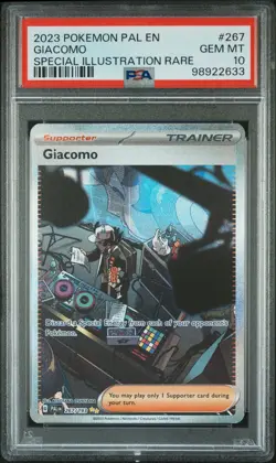 2023 Pokemon Pal En-Paldea Evolved #267 Giacomo Special Illustration Rare PSA 10 - Image 1