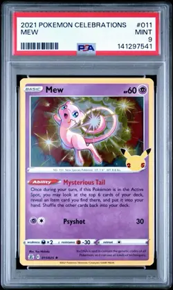 2021 POKEMON CELEBRATIONS #011 MEW PSA 9 - Image 1