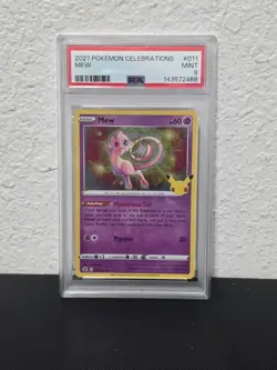 Mew 011/025 Celebrations Holo PSA 9 Mint Pokemon - Image 1