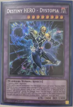 YuGiOh Destiny HERO - Dystopia Secret Rare 1st Edition DESO-EN004 - Image 1