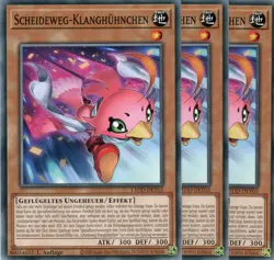 yugioh 3x Scheideweg-Klanghuhnchen L5DD-DEY03 COMMON 1AUFLAGE DEUTSCH - Image 1