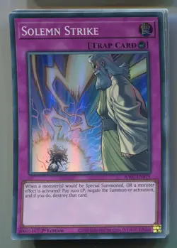 Yu-Gi-Oh! Solemn Strike Super Rare englisch RA02-EN079 Feierlicher Schlag - Image 1