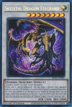 Skeletal Dragon Felgrand - MP23-EN084 - LP - Prismatic Secret Rare - 1st ed - Image 1