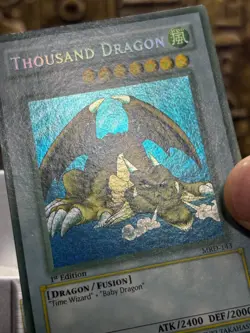 Yugioh Thousand Dragon MRD-143 Secret Rare FADED Metal Raiders 1st Edition -EX+ - Image 5
