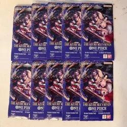 One Piece TCG The Azure Sea’s Seven OP-14 Sleeved Booster Pack Lot Of 10 Sealed - Image 1