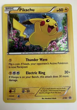 Pikachu XY89 Black Star Promo Holo Pokemon Card LP - Image 1