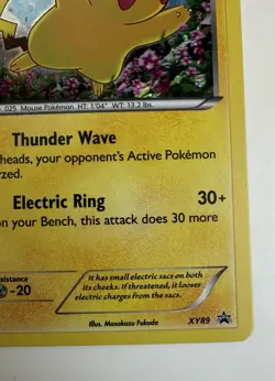 Pikachu XY89 Black Star Promo Holo Pokemon Card LP - Image 5