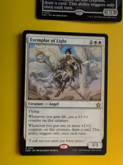 Exemplar of Light. x2 FDN Rare Angel inc R0297 Magic the Gathering 2 Card. - Image 3