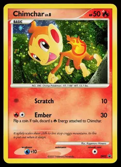 Chimchar DP02 Holo Diamond and Pearl Promo Pokemon Card - Image 1