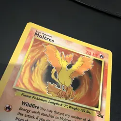 Pokemon Moltres Fossil Holo Rare Card 12/62 70 HP English 1999 WOTC Vintage - Image 2