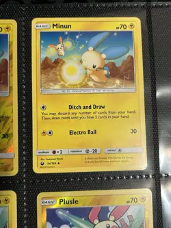 Pokemon 4x Card Lot Minun 54/168 & Plusle 53/168 2018 Celestial Storm Lp - Image 3