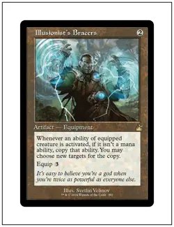 1x Illusionist's Bracers, Retro Frame, Magic MTG NM - Image 1
