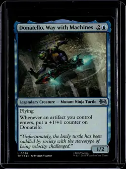 Donatello, Way with Machines - 38 - Foil - TMT - NM - MTG Magic the Gathering - Image 1