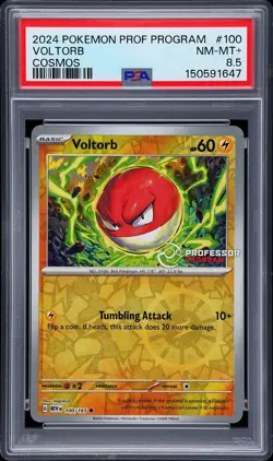 2024 POKEMON PROFESSOR PROGRAM PROMOS COSMOS #100 VOLTORB PSA 8.5 - Image 1