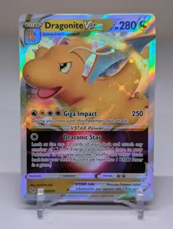 Dragonite VSTAR 050/078 White Star Rare Rainbow Holo Pokemon Go 2022 NM - Image 1