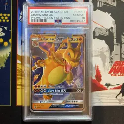 2019 POKEMON SM BLACK STAR PROMO HIDDEN FATES TINS #SM211 CHARIZARD GX PSA 10 - Image 1