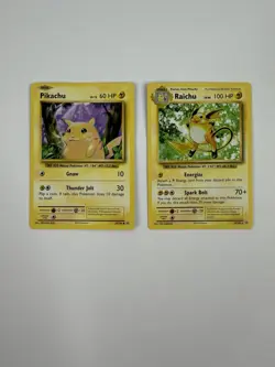 Pokemon TCG Pikachu & Raichu 35 and 36/108 XY EVOLUTIONS - Image 1