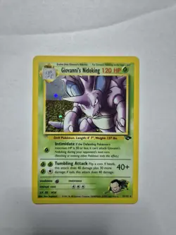 Pokemon TCG Giovanni’s Nidoking 7/132 Holo Rare Gym Challenge WOTC Vintage LP - Image 1