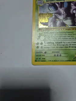 Pokemon TCG Giovanni’s Nidoking 7/132 Holo Rare Gym Challenge WOTC Vintage LP - Image 3