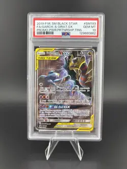 PSA 10 Garchomp & Giratina GX FA Black Star Promo SM193 Pokemon Sun & Moon 2019 - Image 1