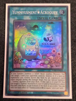 Yugioh! - Yummyusment Acroquey - JUSH-EN024 - Super Rare - 1'st Ed. NM - Image 1