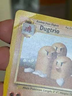 POKEMON DUGTRIO 19/102 RARE BASE SET DM CARD - Image 3