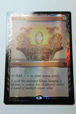 MTG Sol Ring x1-Foil Masterpiece-Kaladesh Inventions-Near Mint - Image 1
