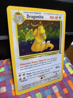 Dragonite Pokemon TCG Fossil Set Holo Rare 4/62 #4 NM - Image 2