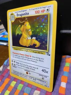 Dragonite Pokemon TCG Fossil Set Holo Rare 4/62 #4 NM - Image 3