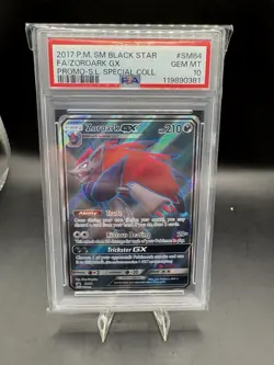 PSA 10 💎 GEM MINT Pokemon: Sun & Moon Black Star Promo Zoroark GX #SM84 - Image 1